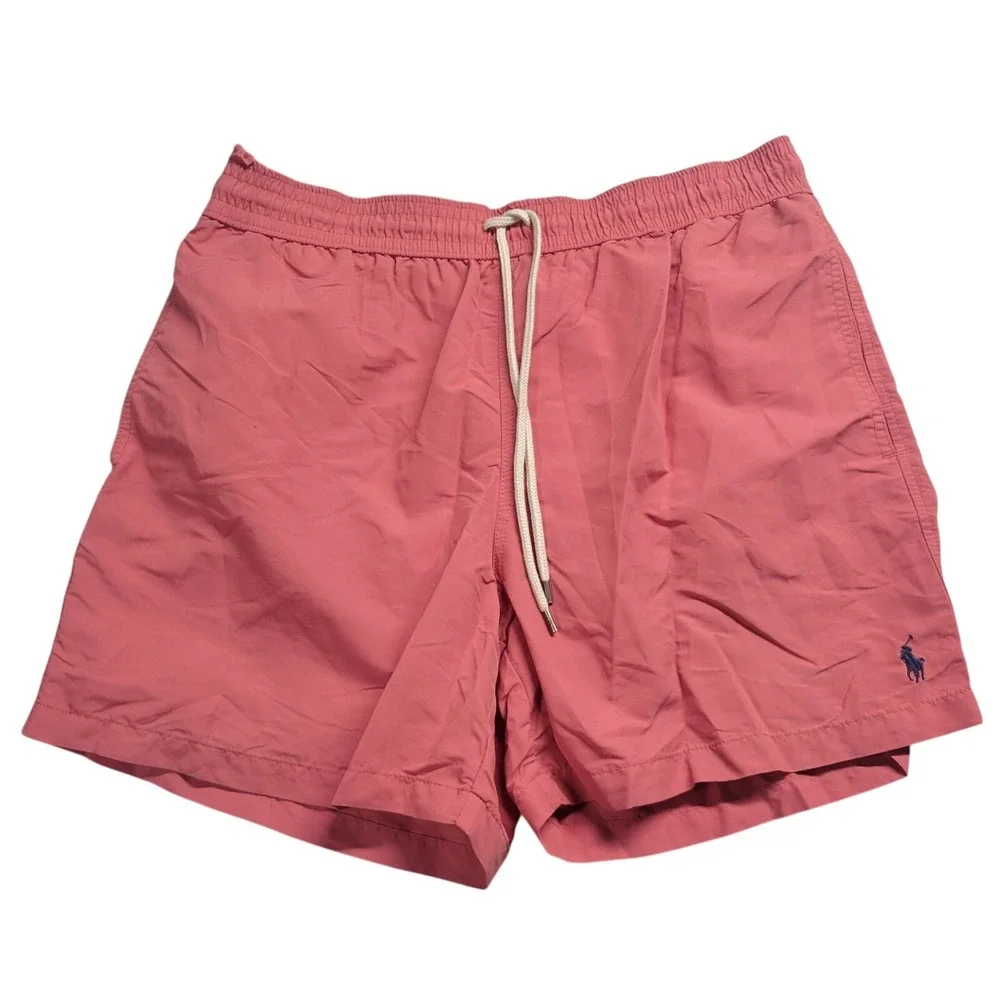 Polo Ralph Lauren Mens XL Salmon Pink Swim Trunks Mesh Lined